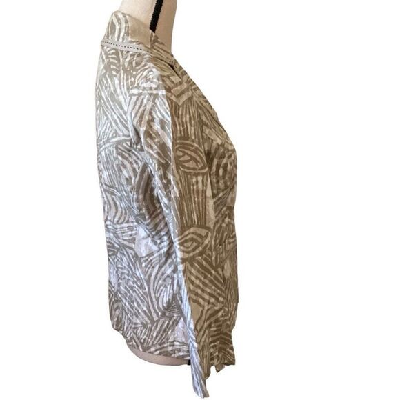 NEW Canvasbacks Linen Jungle Print Normcore Blazer Size 6 Career/Casual NWOT - Picture 3 of 15